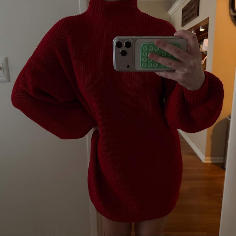 Show Me Your MuMu Red Sweater Dress